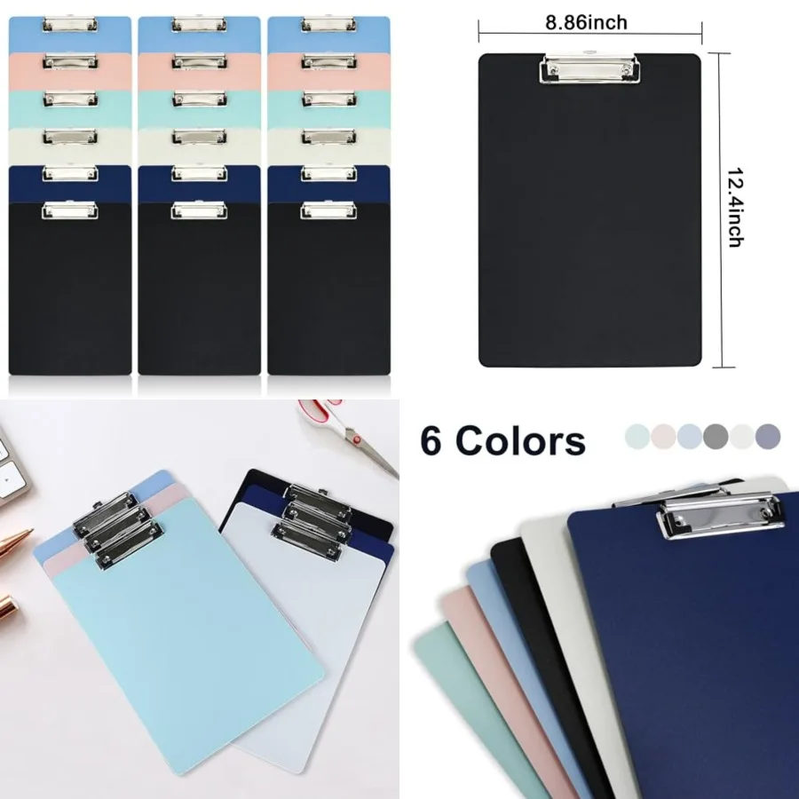 Color Clipboards Pack, Plastic Bulk Clip Boards for Classroom and Office, A4.5 x 9 Inch
Color Clipboards Pack, Plastic Bulk Clip Boards for Classroom and Office, A4.5 x 9 Inch