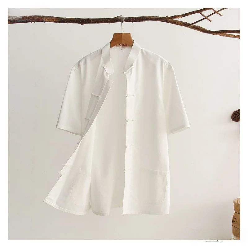 Мужская летняя рубашка-ханьфу с коротким рукавом, льняная, винтажная, в этническом стиле, монашеская одежда, на пуговицах, традиционный китайский костюм
Мужская летняя рубашка-ханьфу с коротким рукавом, льняная, винтажная, в этническом стиле, монашеская одежда, на пуговицах, традиционный китайский костюм