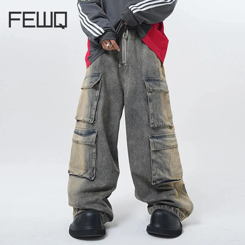 FEWQ American Street Wornout Workwear Multiple Pockets Men Jeans Casual Straight Leg Floor Pants 2024 Trousers Loose 24E1225
FEWQ American Street Wornout Workwear Multiple Pockets Men Jeans Casual Straight Leg Floor Pants 2024 Trousers Loose 24E1225