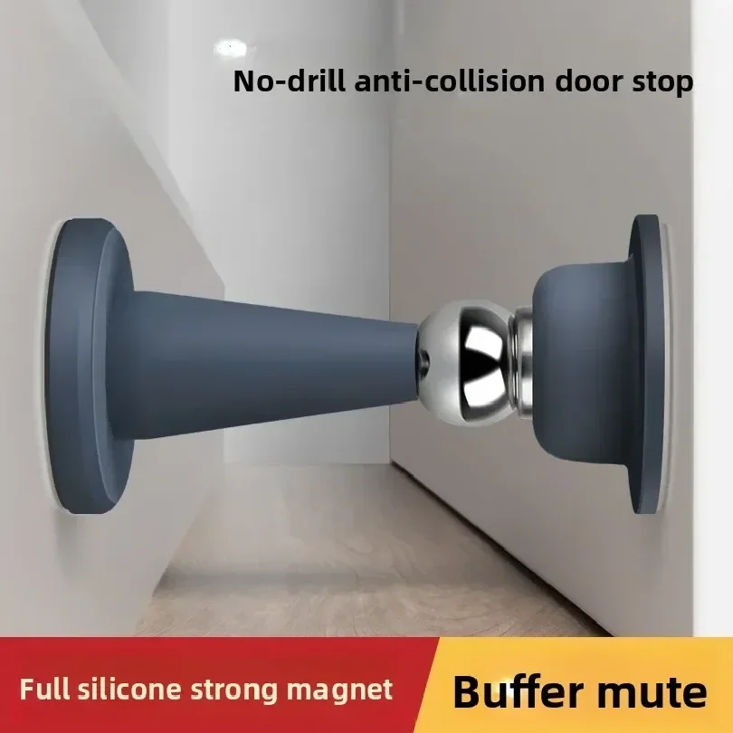 No-drill door stopper for room bedroom door fixed wall protection anti-collision household silicone strong suction floor stopper
No-drill door stopper for room bedroom door fixed wall protection anti-collision household silicone strong suction floor stopper