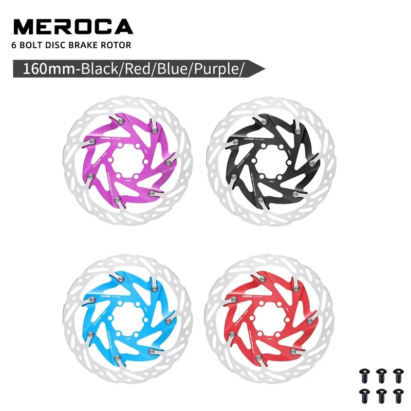 MEROCA bicycle brake disc 160mm windproof and heat dissipating mountain road bicycle 6bolt disc brake disc bike accessories
MEROCA bicycle brake disc 160mm windproof and heat dissipating mountain road bicycle 6bolt disc brake disc bike accessories