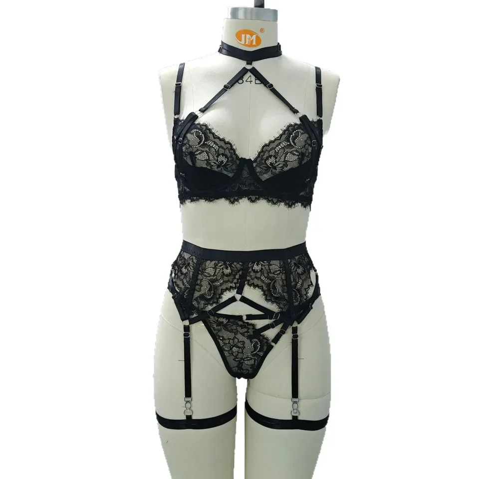 New Western Black Lace See Through Halter Bra For Women Lady Female Outfit Hot Caliente Underwear Sexy Erotic Suits Set
New Western Black Lace See Through Halter Bra For Women Lady Female Outfit Hot Caliente Underwear Sexy Erotic Suits Set
