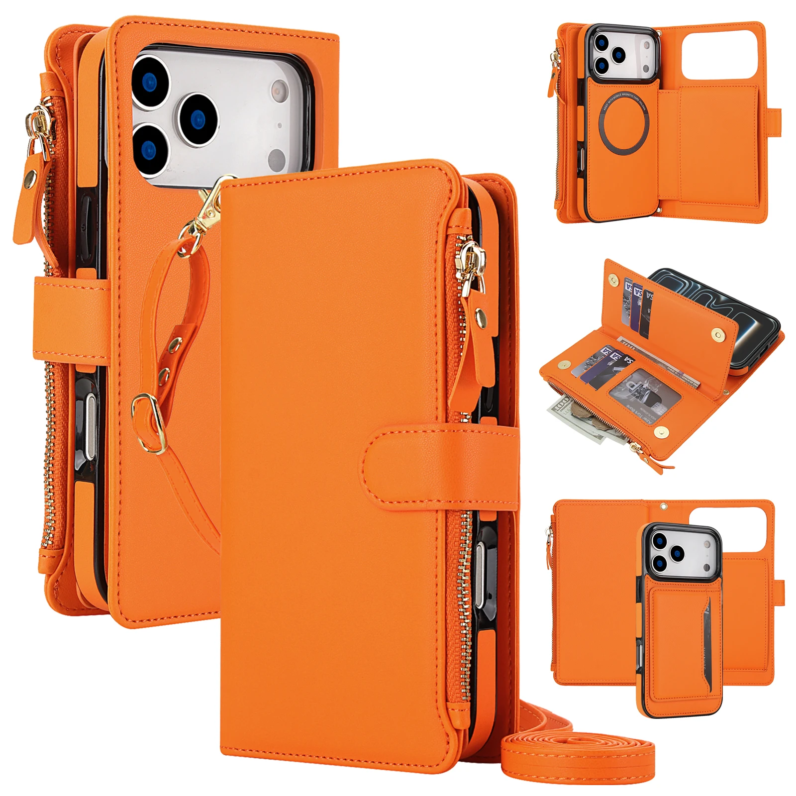 Crossbody Long Lanyard Cards Solt Wallet Flip Leather Case for iPhone 17 Pro Max 16 15 14 13 12 11 Shockproof For Magsafe Cover
Crossbody Long Lanyard Cards Solt Wallet Flip Leather Case for iPhone 17 Pro Max 16 15 14 13 12 11 Shockproof For Magsafe Cover