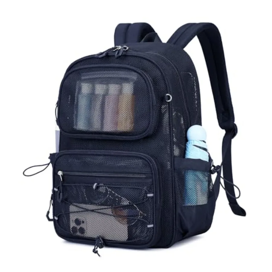 Mesh Backpack, Heavy Duty See Through Backpack Ultra-Lightweight Net Bookbag Breathable Transparent Bookbag for School Beach Sp
Mesh Backpack, Heavy Duty See Through Backpack Ultra-Lightweight Net Bookbag Breathable Transparent Bookbag for School Beach Sp
