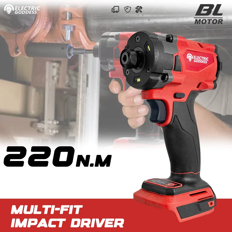 Electric Goddess Brushless 220N. M Cordless Electric Wrench Screwdriver 3 LED Is Suitable torque Tool For Makita 18V Battery Pin
Electric Goddess Brushless 220N. M Cordless Electric Wrench Screwdriver 3 LED Is Suitable torque Tool For Makita 18V Battery Pin