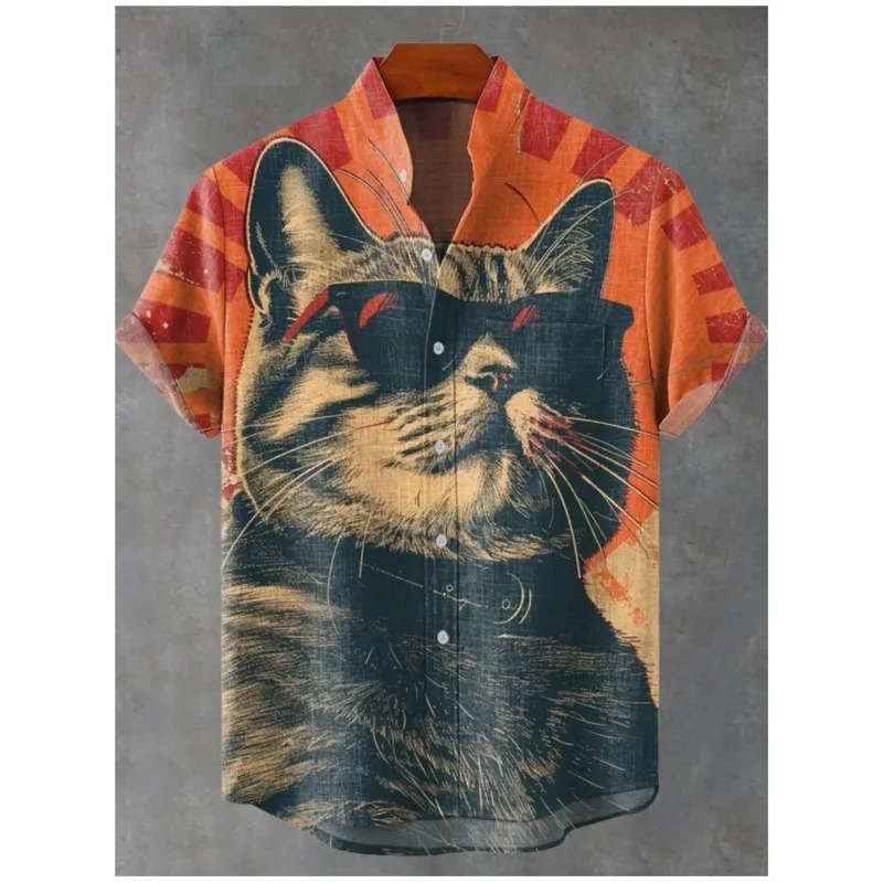 Men's Shirt With Art 3D Print Casual New Linen shirt, Kitten Series shirt, Fabric Comfortable And Breathable
Men's Shirt With Art 3D Print Casual New Linen shirt, Kitten Series shirt, Fabric Comfortable And Breathable