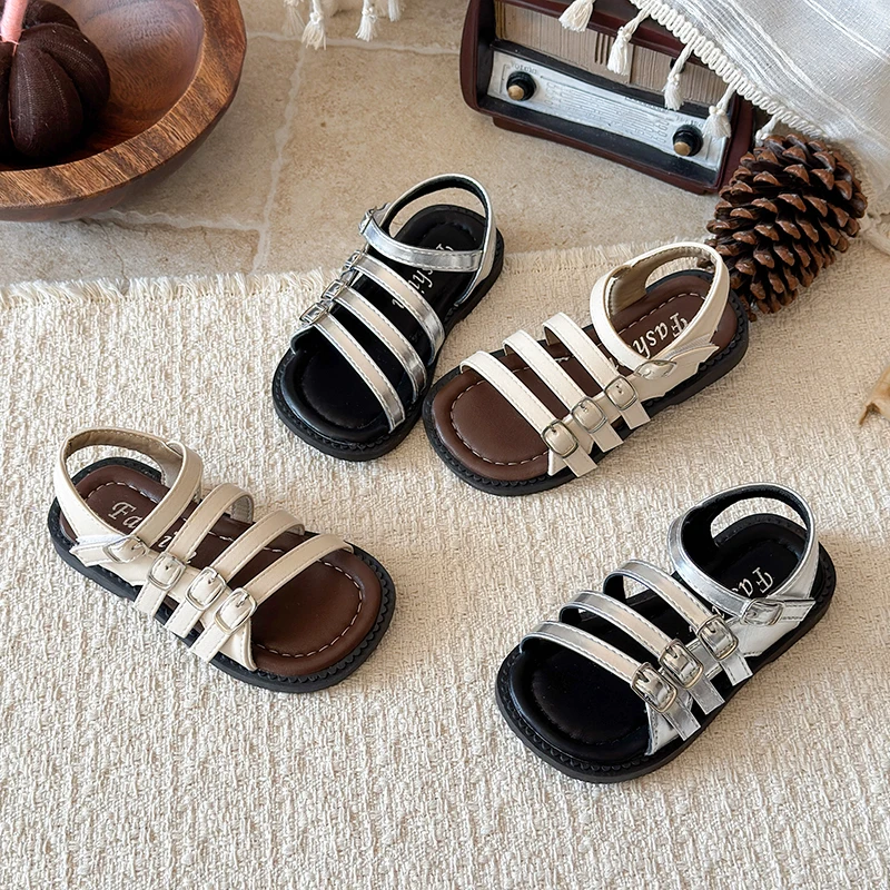 Summer Kids Roman Sandals Unisex Versatile Boys Girls Slippers Open Toe PU Leather Anti-skid Fashion Children Beach Shoes 26-36
Summer Kids Roman Sandals Unisex Versatile Boys Girls Slippers Open Toe PU Leather Anti-skid Fashion Children Beach Shoes 26-36