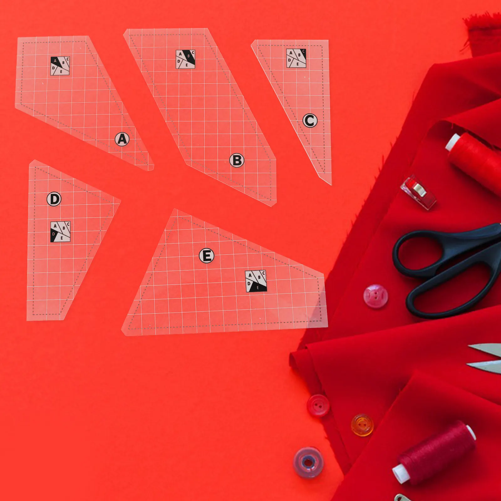 5Pcs Acrylic Quilting Template Set Patchwork Rulers Sewing Gauge DIY Quilt Stencils Clear Fabric Cutting Templates Creative
5Pcs Acrylic Quilting Template Set Patchwork Rulers Sewing Gauge DIY Quilt Stencils Clear Fabric Cutting Templates Creative