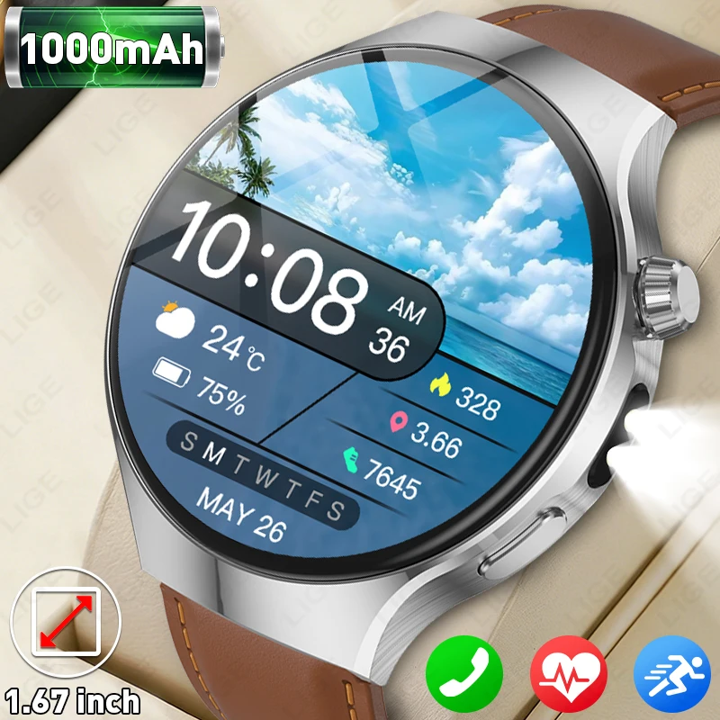 LIGE New 1000mAh Battery Smart Watch Men Health Monitor Bluetooth Call Flashlight Sports Tracker Smart Bracelet For Android ios
LIGE New 1000mAh Battery Smart Watch Men Health Monitor Bluetooth Call Flashlight Sports Tracker Smart Bracelet For Android ios