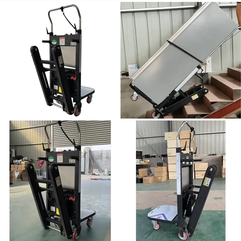 CE Certified Electric Ladder Stairs Trolly Carts for 300kg Load Capacity Steel Platform Pallet Hand Stair Climbing Trolley
CE Certified Electric Ladder Stairs Trolly Carts for 300kg Load Capacity Steel Platform Pallet Hand Stair Climbing Trolley