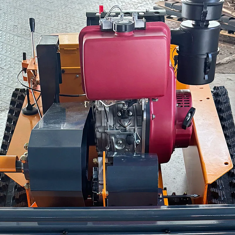 Customized agricultural and forestry equipment robot, zero-rotation tracked remote-controlled lawn mower/cutter
Customized agricultural and forestry equipment robot, zero-rotation tracked remote-controlled lawn mower/cutter