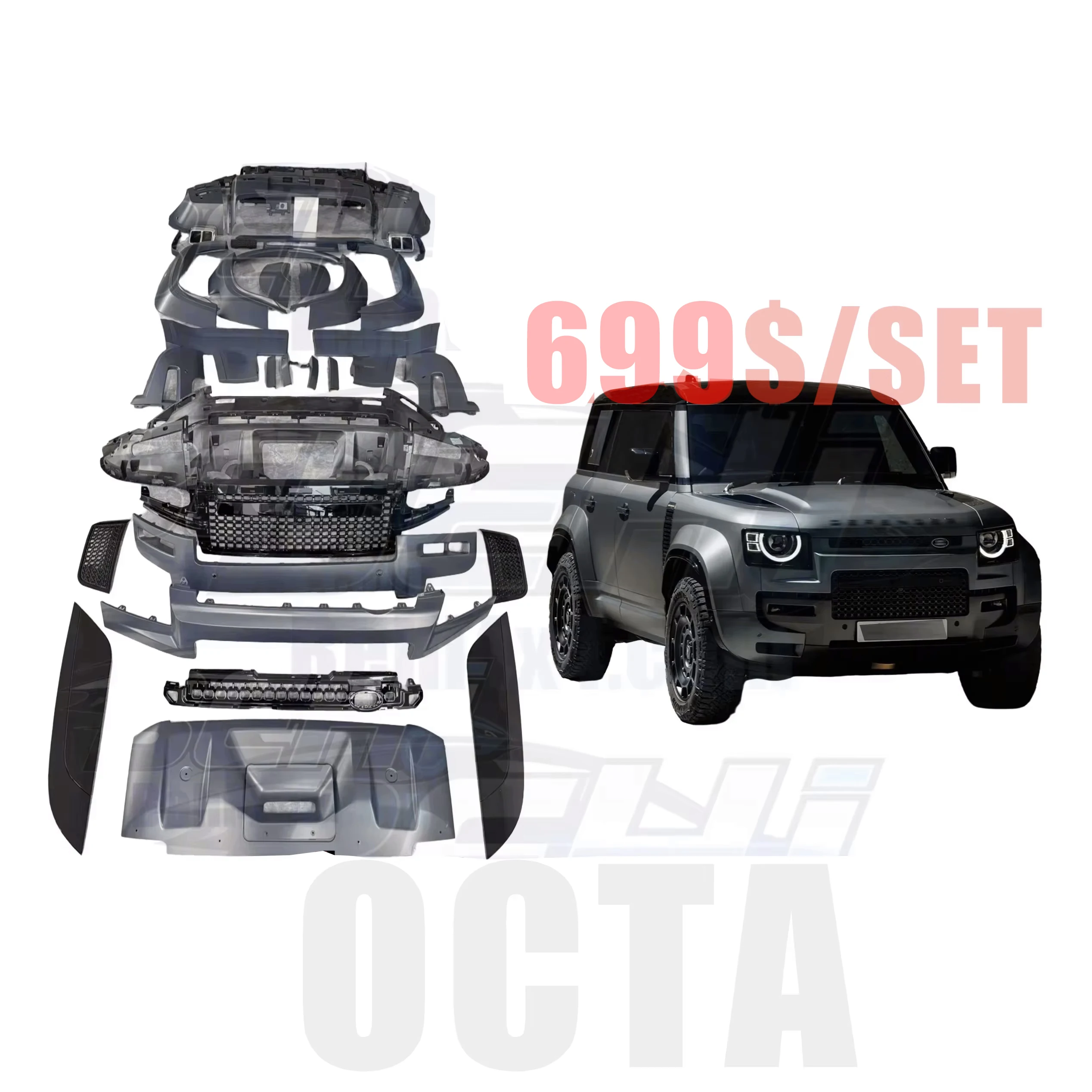 For Fit For Defender Octa Kit Car Accessaries Side Vent Hood Grille Wheel Rim Arch Front Bumper For Land Rover Octa Kit Body
For Fit For Defender Octa Kit Car Accessaries Side Vent Hood Grille Wheel Rim Arch Front Bumper For Land Rover Octa Kit Body