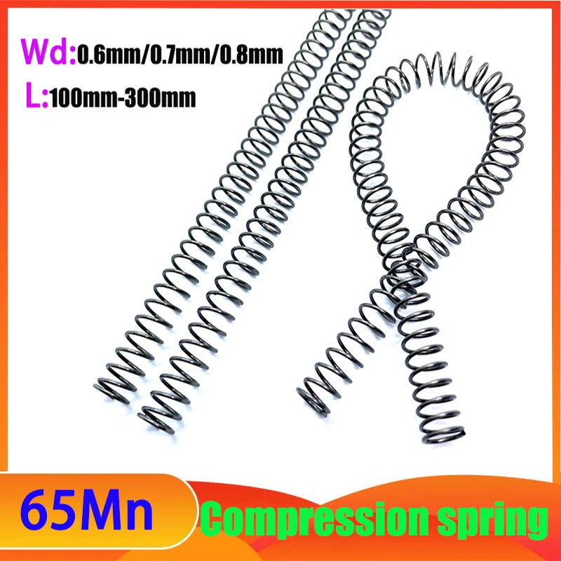 4Pcs 65Mn Wire Diameter 0.6mm/0.7mm/0.8mm Compression Spring Extended Pressure Springs Shock Absorber Spring L:100-300mm
4Pcs 65Mn Wire Diameter 0.6mm/0.7mm/0.8mm Compression Spring Extended Pressure Springs Shock Absorber Spring L:100-300mm