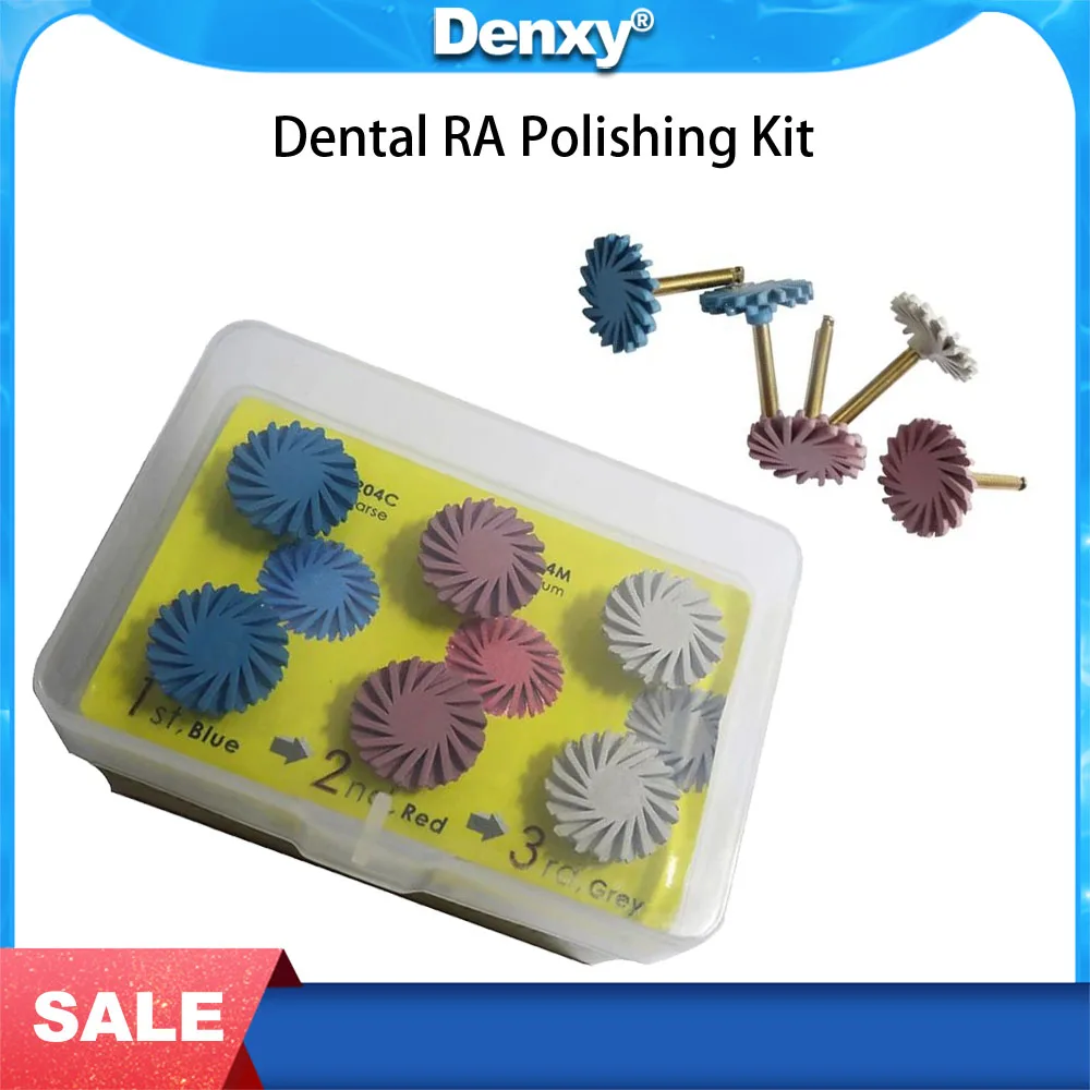 DENXY 1 Box RA Polishing Kit CP6001 Dental Diamond Bur New Zirconia/All-Ceramics/Z-max Plilshing Coarse Medium Fine
DENXY 1 Box RA Polishing Kit CP6001 Dental Diamond Bur New Zirconia/All-Ceramics/Z-max Plilshing Coarse Medium Fine