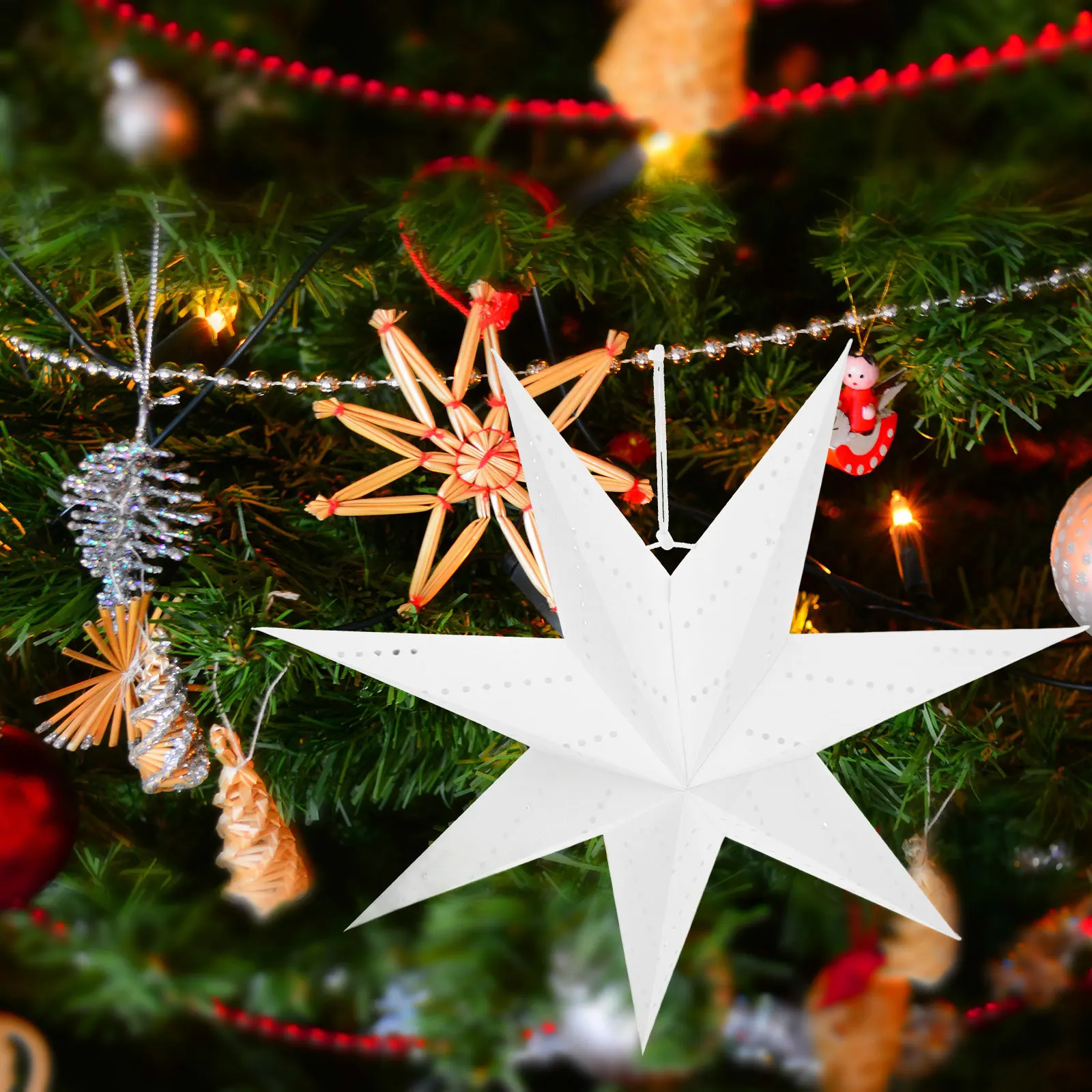 2pcs Nine-Angle Star Lantern Foldable Paper Lamp Shade Hanging Light For Bedroom Living Room Christmas Decoration 3D Star Paper
2pcs Nine-Angle Star Lantern Foldable Paper Lamp Shade Hanging Light For Bedroom Living Room Christmas Decoration 3D Star Paper