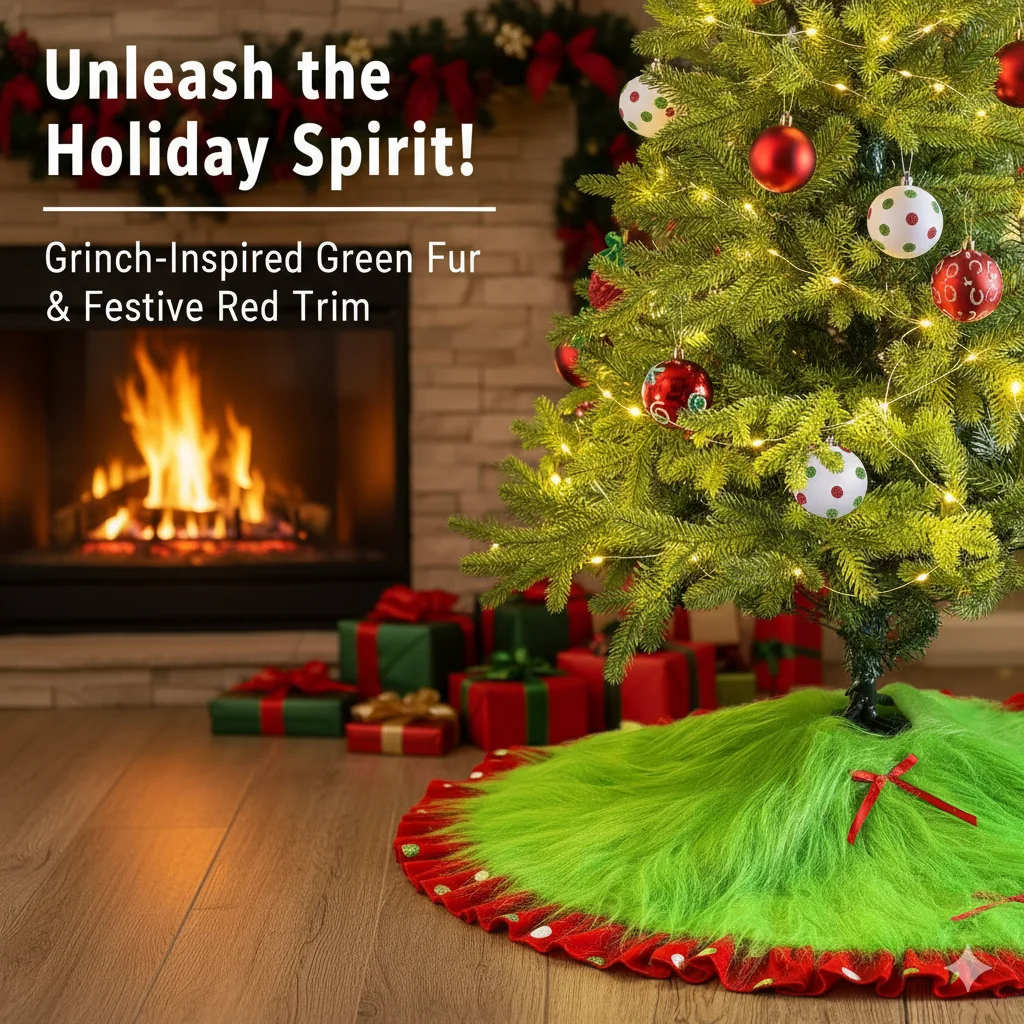 New 122cm Red and Green Christmas Tree Skirt Plush Christmas Tree Skirt Exquisite Tree Base Christmas Decoration
New 122cm Red and Green Christmas Tree Skirt Plush Christmas Tree Skirt Exquisite Tree Base Christmas Decoration