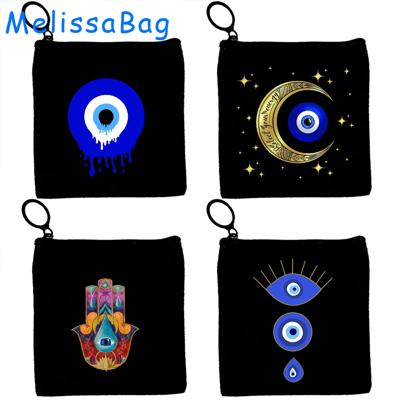 Colorful Mati Blue Evil Eye Moon Mandala Flower Masallah Nazar Canvas Bags Coin Purse Key Case Square Storage Bags Wallet Pouch
Colorful Mati Blue Evil Eye Moon Mandala Flower Masallah Nazar Canvas Bags Coin Purse Key Case Square Storage Bags Wallet Pouch