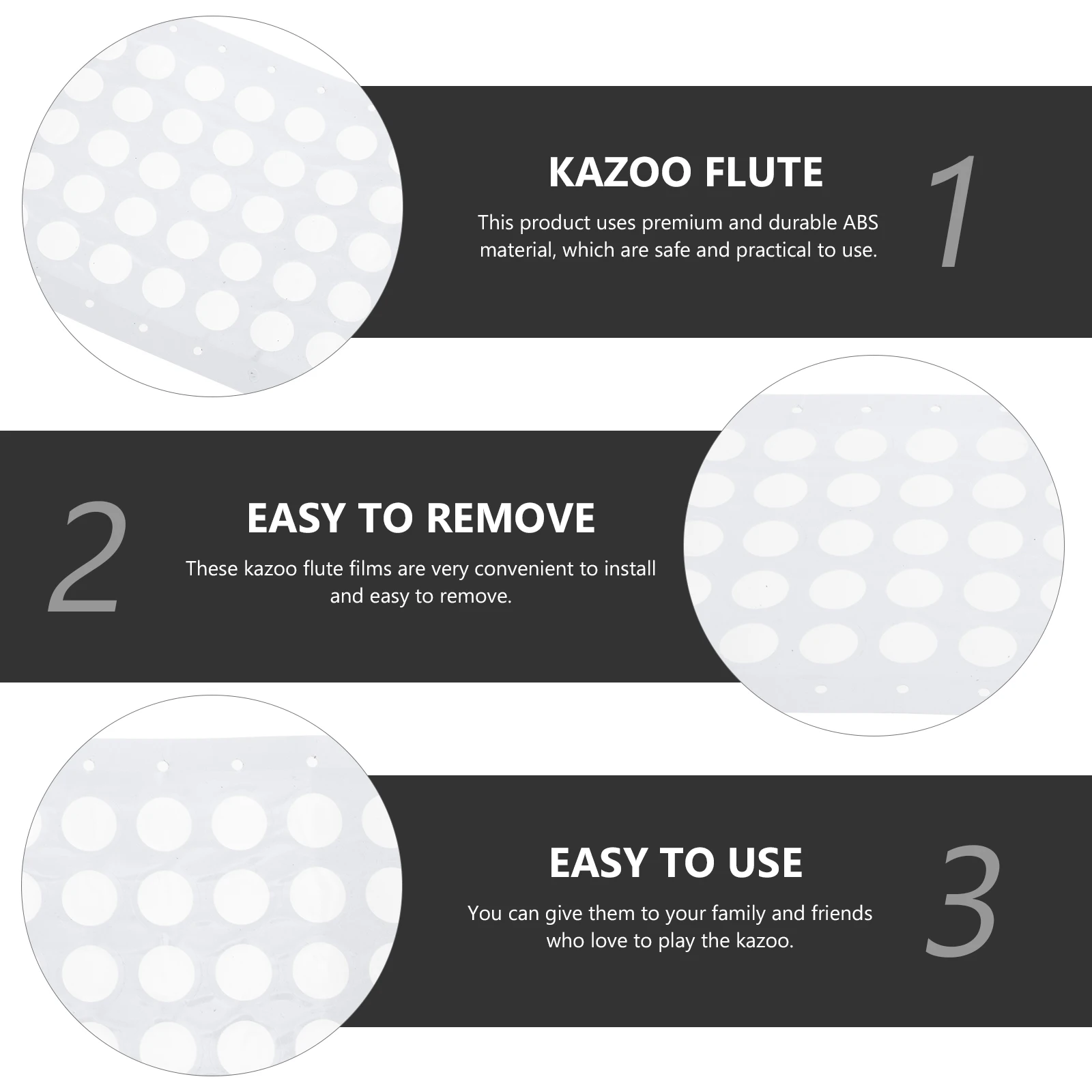 200 Pcs Accessories Flute Diaphragms Practical Kazoo Plastic Protectors Supplies Round for
200 Pcs Accessories Flute Diaphragms Practical Kazoo Plastic Protectors Supplies Round for