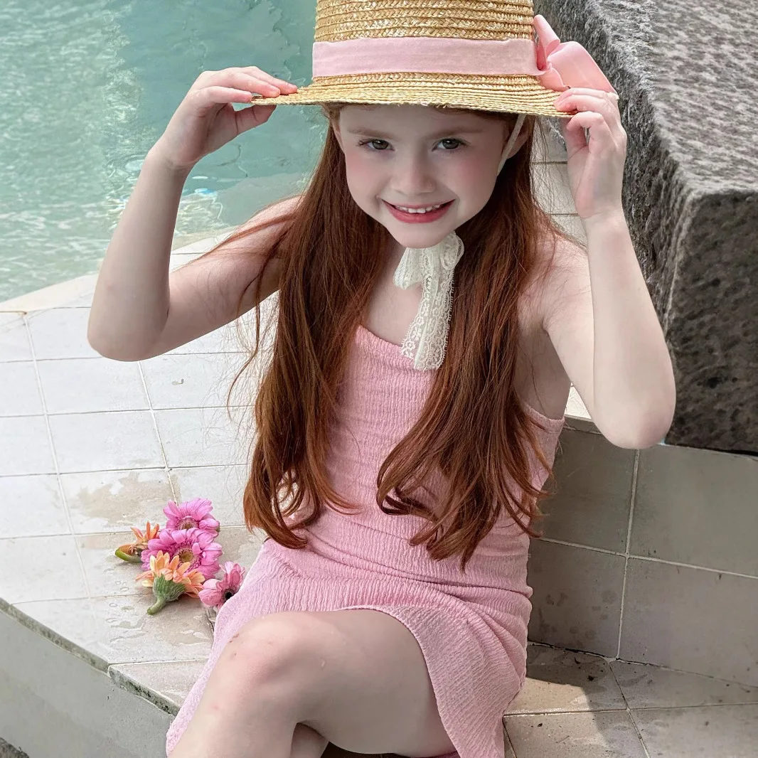 Girls Dress Beach Swimsuit 2025 Summer New Solid Sleeveless Strap Dress Simple and Fashion Children Clothing
Girls Dress Beach Swimsuit 2025 Summer New Solid Sleeveless Strap Dress Simple and Fashion Children Clothing