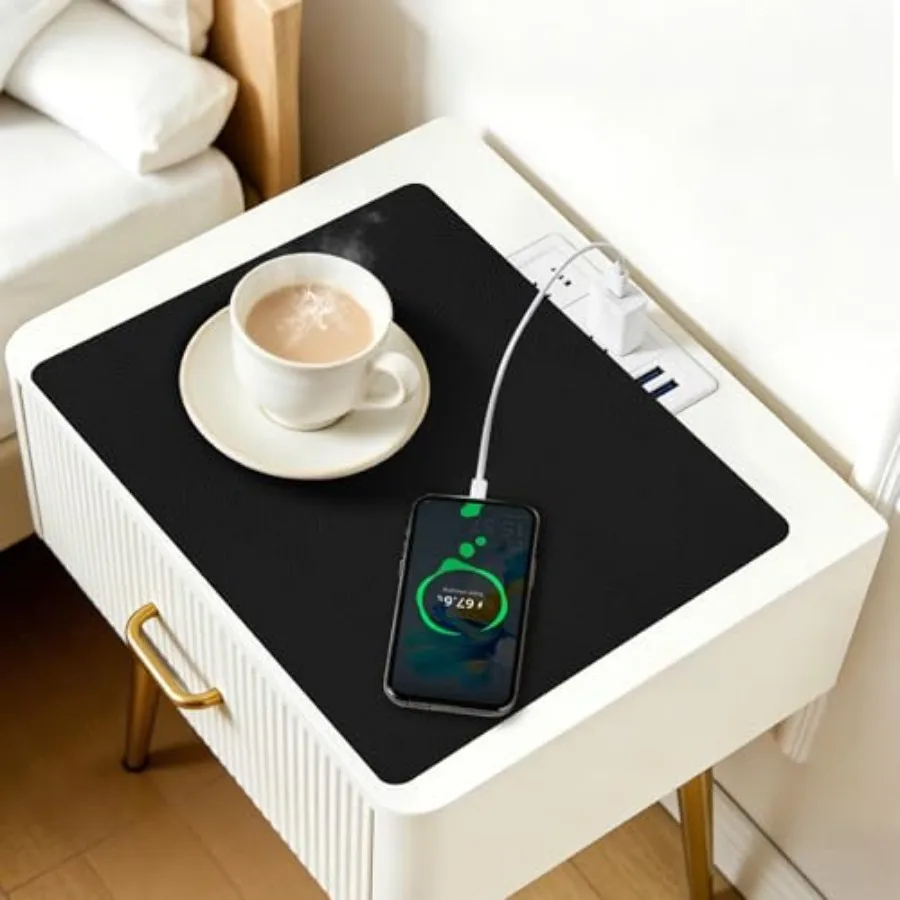 Cuttable PU Leather Nightstand Mat - 13.8x10.8in, Waterproof, Heat Resistant and Non-Slip Night Stand Accessories, Bedside Tabl
Cuttable PU Leather Nightstand Mat - 13.8x10.8in, Waterproof, Heat Resistant and Non-Slip Night Stand Accessories, Bedside Tabl