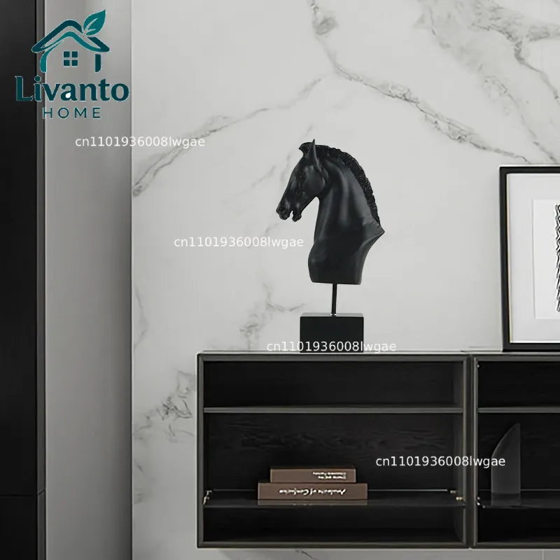 Designer Style Black Horse Head Statue Modern Minimalist Home Decor Showroom Accent Art Ornaments Unique Living Room Figurine
Designer Style Black Horse Head Statue Modern Minimalist Home Decor Showroom Accent Art Ornaments Unique Living Room Figurine