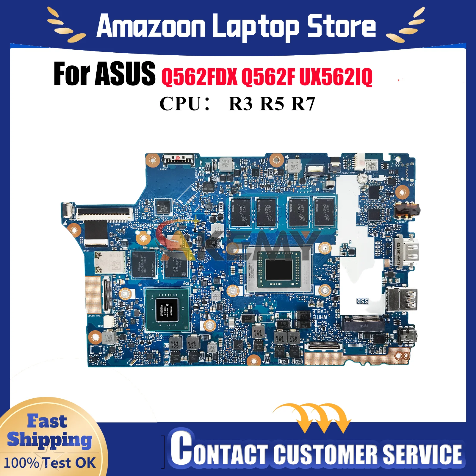 UX562IQ Laptop Motherboard For ASUS ZenBook Q562F UX562 Q562FDX UX56IQ Notebook Mainboard With R3 R5 R7 CPU 100% tests OK stk
UX562IQ Laptop Motherboard For ASUS ZenBook Q562F UX562 Q562FDX UX56IQ Notebook Mainboard With R3 R5 R7 CPU 100% tests OK stk