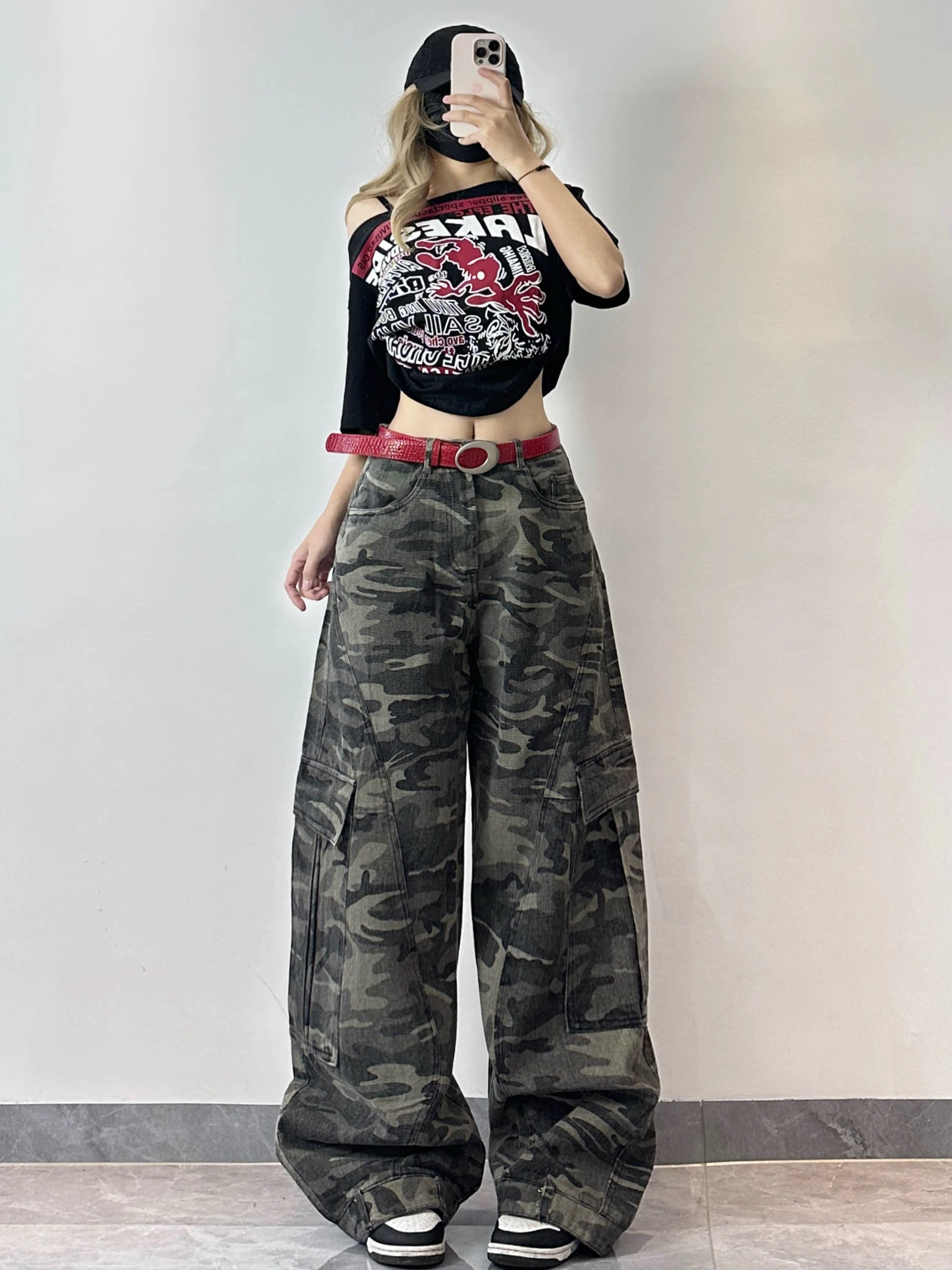 Женский комплект XXBUNI: американские джазовые брюки-карго в стиле хип-хоп, свободные, с высокой талией, широкие штанины, камуфляж
Женский комплект XXBUNI: американские джазовые брюки-карго в стиле хип-хоп, свободные, с высокой талией, широкие штанины, камуфляж