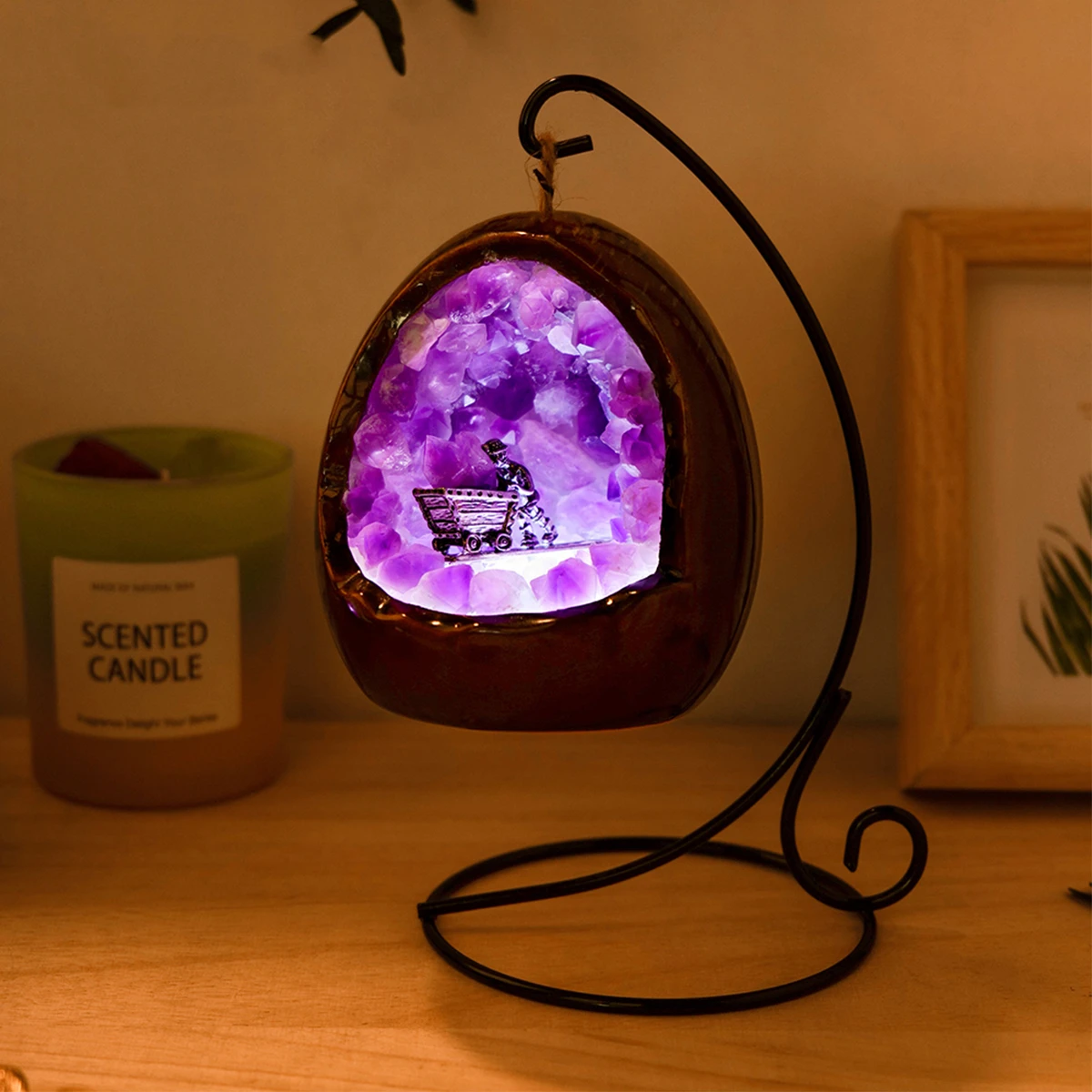 1PC Natural Crystal Amethyst Bud Dinosaur Egg Shaped Geode Lamp Mini Miner For Living Room Study Bedroom Bedside Decor
1PC Natural Crystal Amethyst Bud Dinosaur Egg Shaped Geode Lamp Mini Miner For Living Room Study Bedroom Bedside Decor