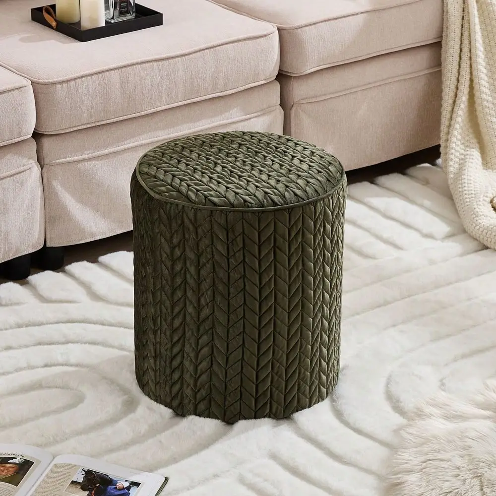 Round Ottoman, BraidedTufted Foot Stool Ottoman, Velvet holstered Vanity Stool For Makeup, Bedroom, Living Room
Round Ottoman, BraidedTufted Foot Stool Ottoman, Velvet holstered Vanity Stool For Makeup, Bedroom, Living Room