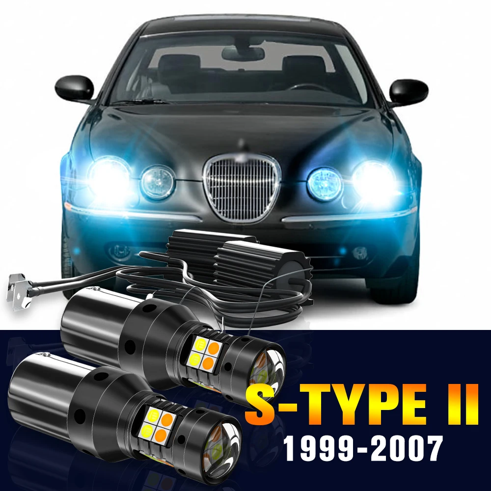 2pcs LED Dual Mode Turn Signal+Daytime Running Light DRL Lamp For Jaguar S-TYPE II 2 1999-2007 2000 2001 2002 2003 Accessories
2pcs LED Dual Mode Turn Signal+Daytime Running Light DRL Lamp For Jaguar S-TYPE II 2 1999-2007 2000 2001 2002 2003 Accessories