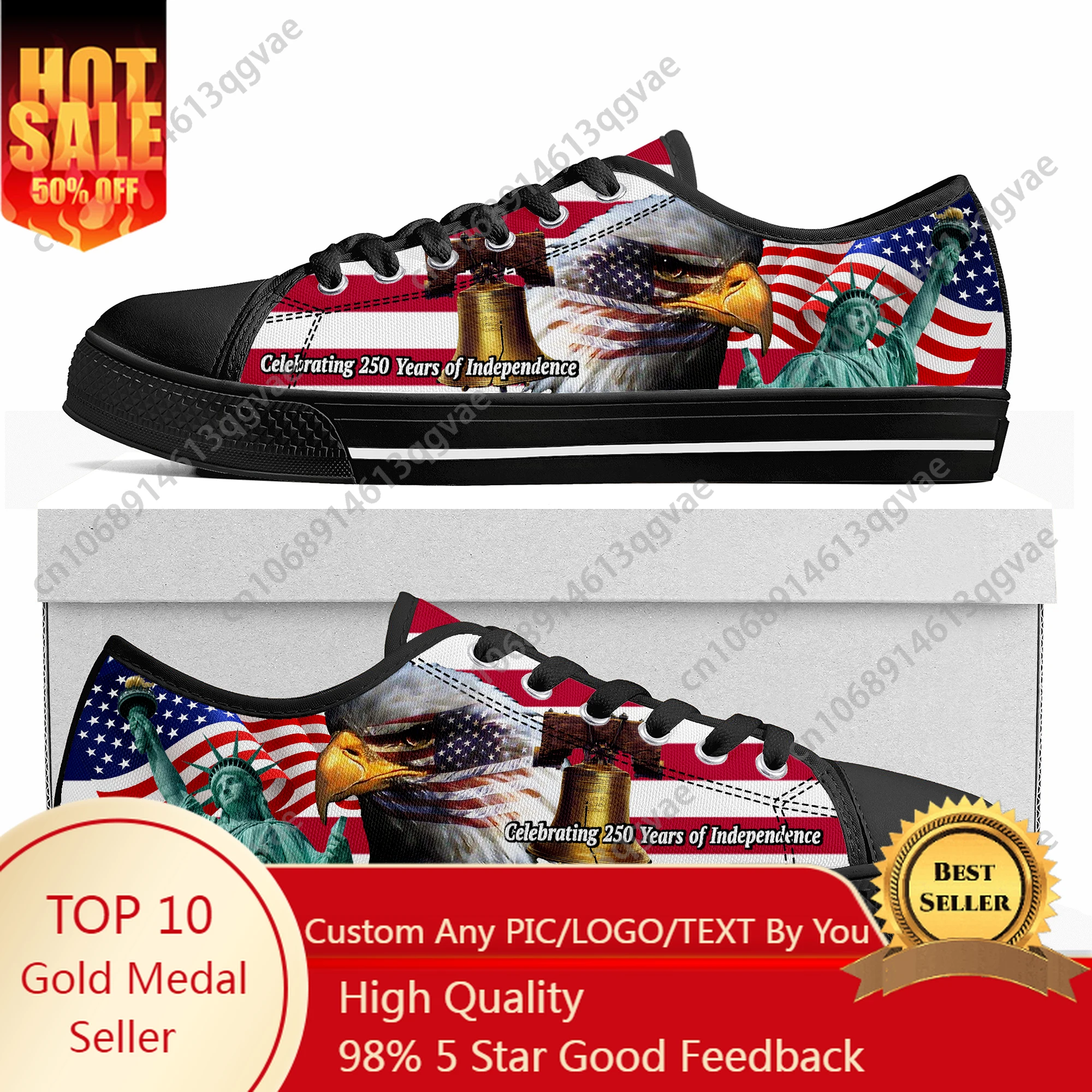 America 250 Anniversary Low Top Sneakers Womens Mens Teenager High Quality Shoes Tailor-Made Canvas Sneaker Shoe
America 250 Anniversary Low Top Sneakers Womens Mens Teenager High Quality Shoes Tailor-Made Canvas Sneaker Shoe