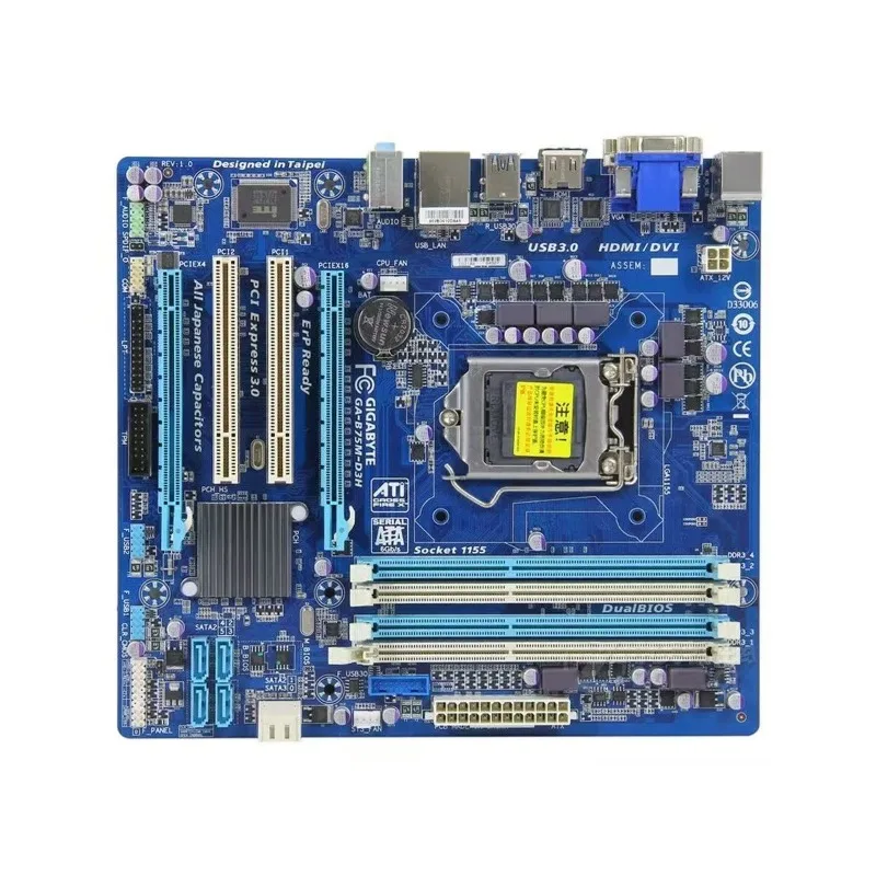 Gigabyte / Gigabyte B75M-D3H 1155-контактный DDR3 полностью твердотельный четырехслотовый с материнской платой HDMI B75
Gigabyte / Gigabyte B75M-D3H 1155-контактный DDR3 полностью твердотельный четырехслотовый с материнской платой HDMI B75