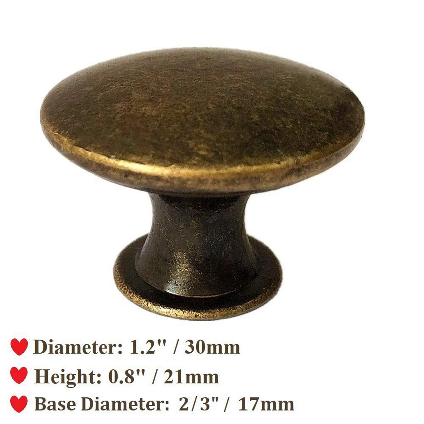 A04G-50PCS Vintage Door Drawer Knobs 30Mm Antique Kitchen Cabinet Cupboard Handles, For Dresser And Cabinet, Old Bronze
A04G-50PCS Vintage Door Drawer Knobs 30Mm Antique Kitchen Cabinet Cupboard Handles, For Dresser And Cabinet, Old Bronze