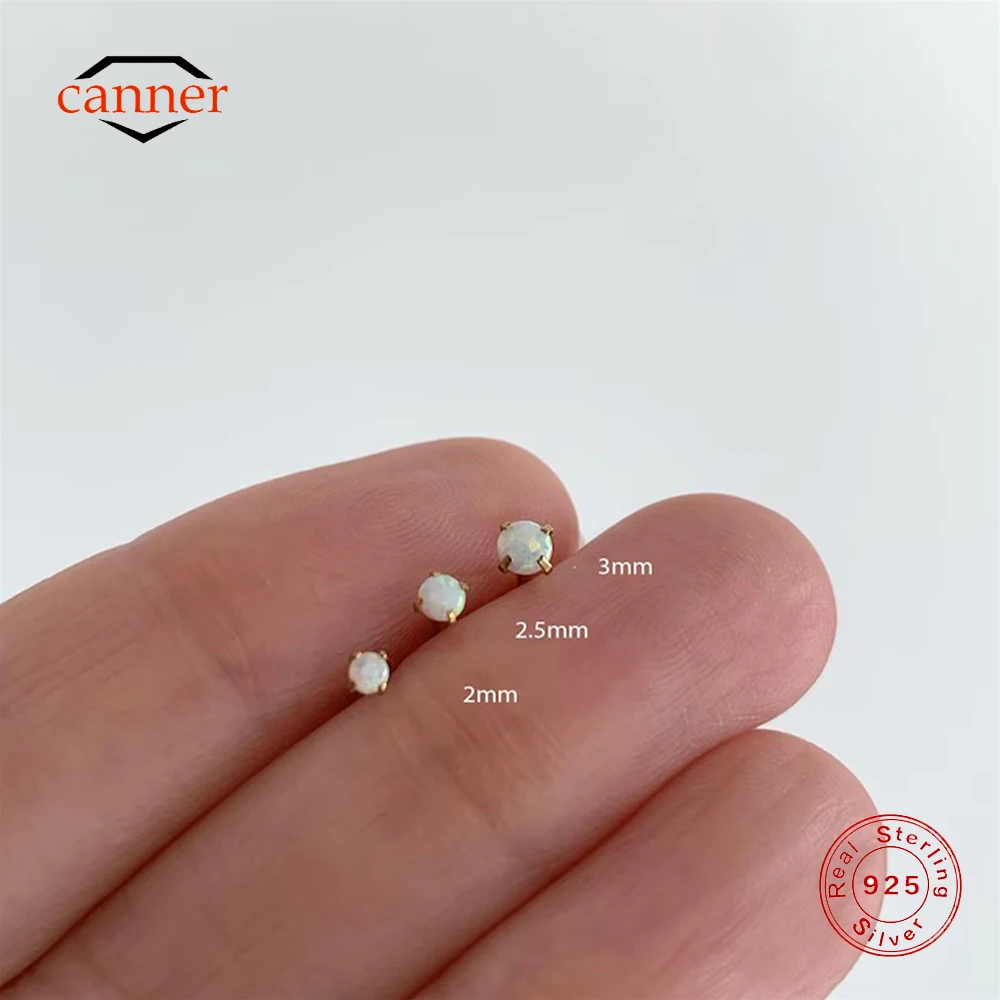 CANNER 1PC 2/2.5/3mm Four-claw Opal 925 Sterling Silver Flat Head Piercing Earring for Women Ins Classic Ear Stud Jewelry Gift
CANNER 1PC 2/2.5/3mm Four-claw Opal 925 Sterling Silver Flat Head Piercing Earring for Women Ins Classic Ear Stud Jewelry Gift