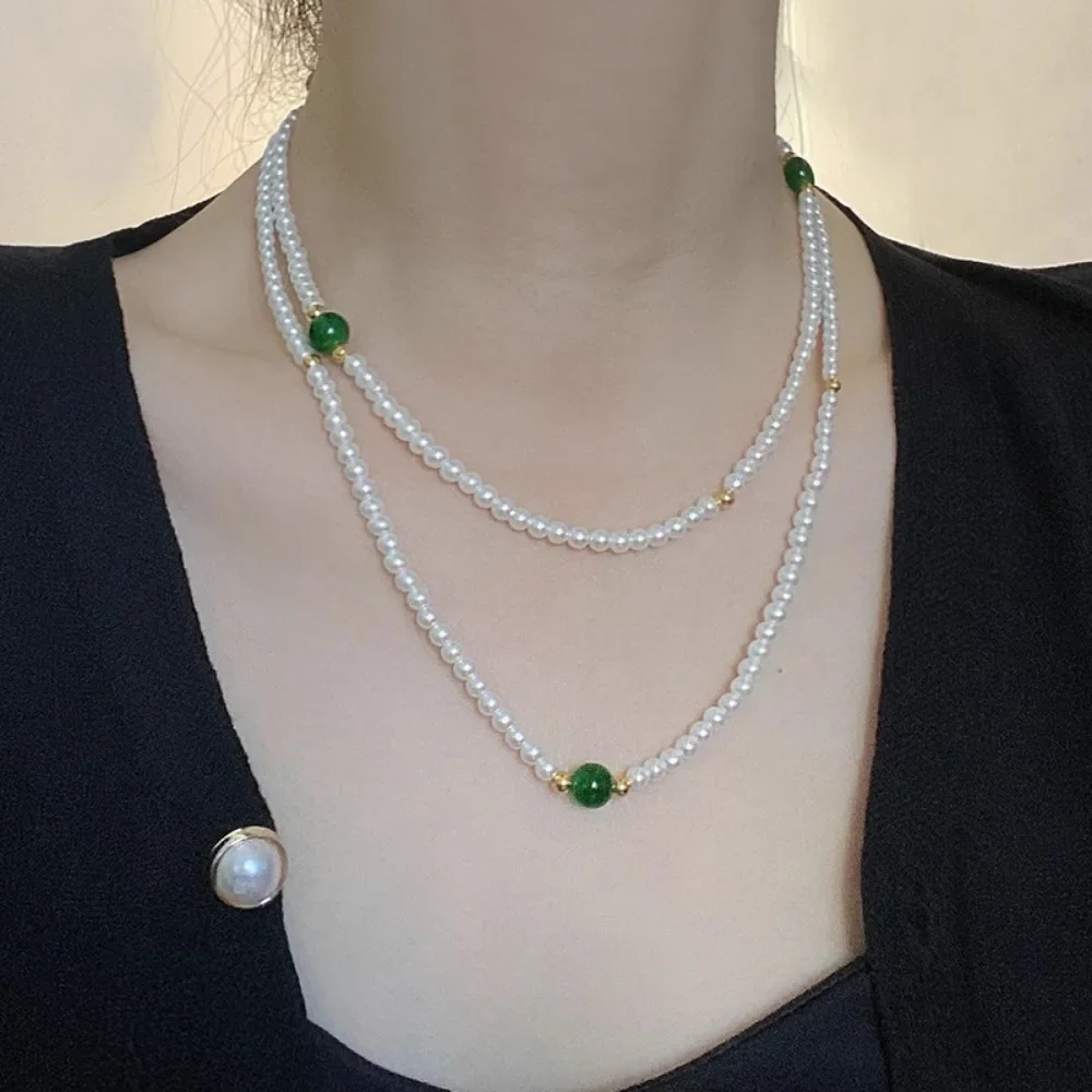 Charm Fashion Glass Pearl Long Necklace for Women Jade Beads Multi Layer Sweater Chain Girls Clothing Accessories Gifts Jewelry
Charm Fashion Glass Pearl Long Necklace for Women Jade Beads Multi Layer Sweater Chain Girls Clothing Accessories Gifts Jewelry