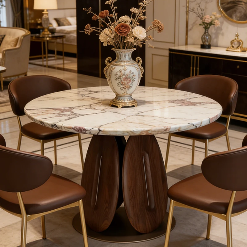 &c Marble Round Dining Table Modern Minimalist Home Small Apartment Light Luxury Mid-Century Solid Wood Table
&c Marble Round Dining Table Modern Minimalist Home Small Apartment Light Luxury Mid-Century Solid Wood Table