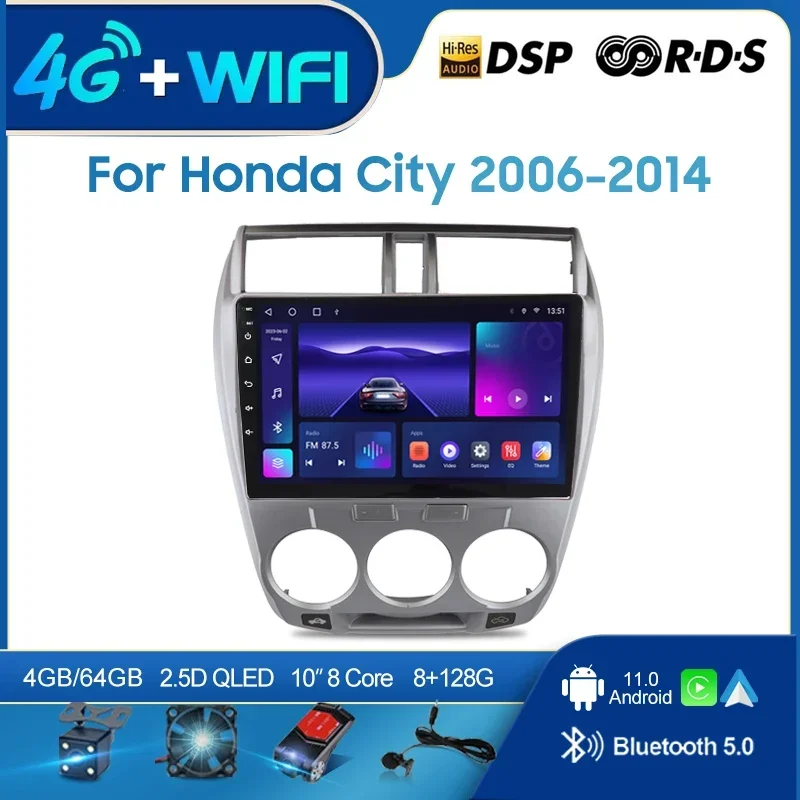 QSZN For HONDA CITY 2006-2014 LHD 2 din Android 12.0 Car Radio Multimedia Video Player GPS Navigation 4G Carplay Head unit
QSZN For HONDA CITY 2006-2014 LHD 2 din Android 12.0 Car Radio Multimedia Video Player GPS Navigation 4G Carplay Head unit