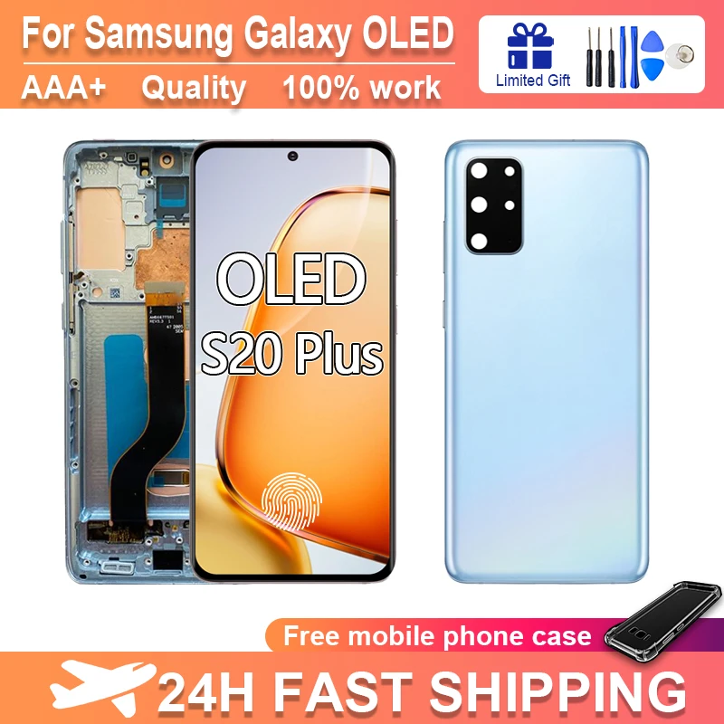 ЖК-дисплей AAA + OLED для Samsung Galaxy S20 Plus, ЖК-дисплей с рамкой G985F/DS G986B, сенсорный дигитайзер в сборе, запасные части
ЖК-дисплей AAA + OLED для Samsung Galaxy S20 Plus, ЖК-дисплей с рамкой G985F/DS G986B, сенсорный дигитайзер в сборе, запасные части