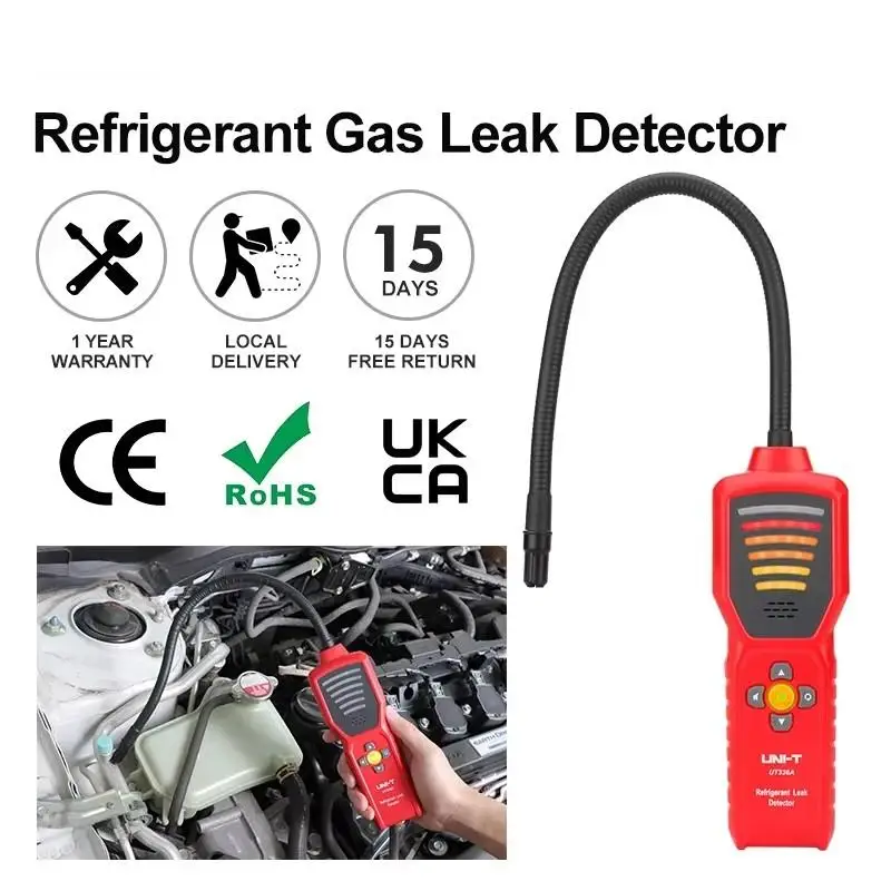 HEDAO UT336A Детектор утечки хладагента для систем кондиционирования воздуха и кондиционирования воздуха Обнаруживает газы CFC HFC HCFC HC HFO
HEDAO UT336A Детектор утечки хладагента для систем кондиционирования воздуха и кондиционирования воздуха Обнаруживает газы CFC HFC HCFC HC HFO
