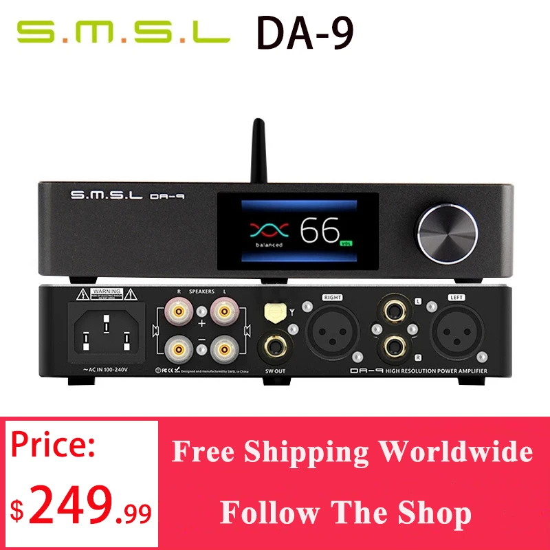 SMSL DA-9 High Quality Power Amplifier Bluetooth 5.0 Amp APT- X Support DA9 with Remote Control SU-9 SH-9
SMSL DA-9 High Quality Power Amplifier Bluetooth 5.0 Amp APT- X Support DA9 with Remote Control SU-9 SH-9