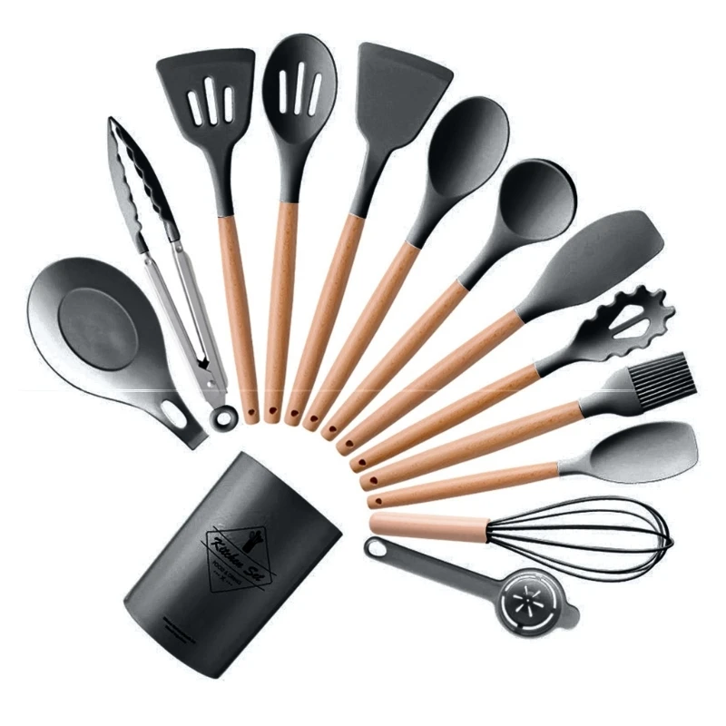 14Pcs Silicone Kitchen Utensils Set Non Stick Cooking Utensils Baking Tool Heat Resistant Cooking Utensils Easy to Clean G6KA
14Pcs Silicone Kitchen Utensils Set Non Stick Cooking Utensils Baking Tool Heat Resistant Cooking Utensils Easy to Clean G6KA