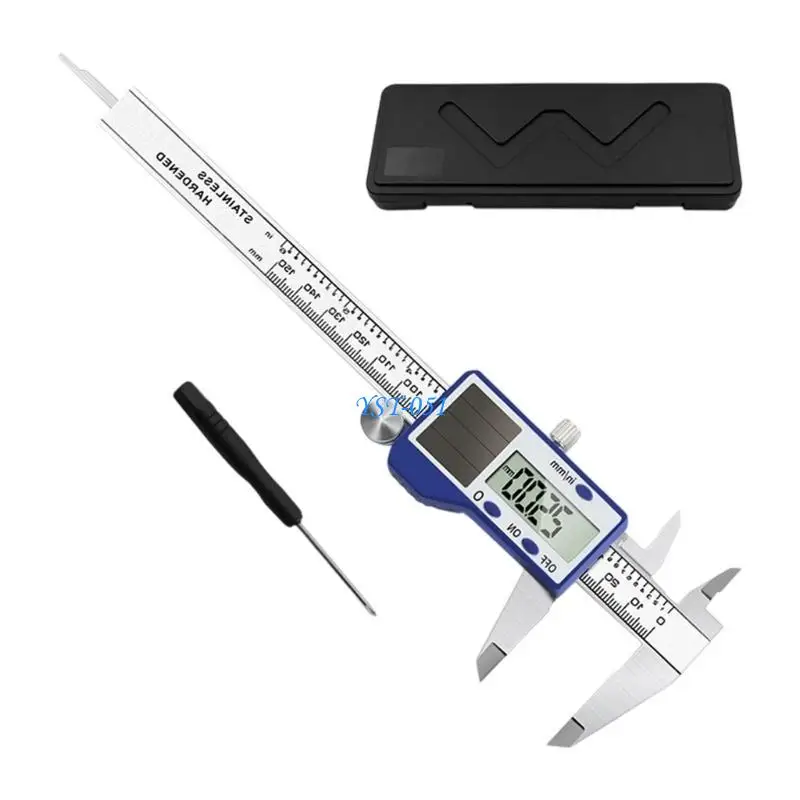 E15A Steel Solar Digital Calipers 150mm Ranges High Accuracy Measurement Tool with Small Case for Industrial Applications
E15A Steel Solar Digital Calipers 150mm Ranges High Accuracy Measurement Tool with Small Case for Industrial Applications