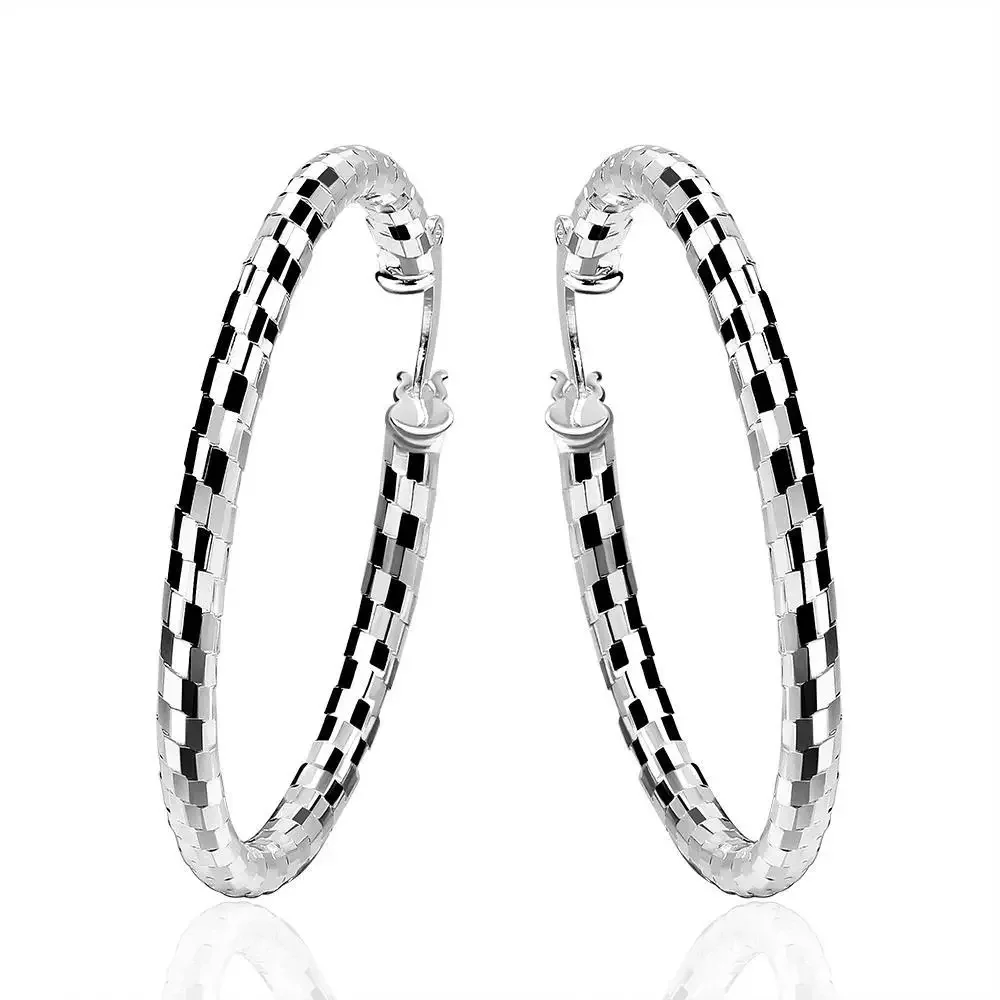 Wholesale 925 Sterling Silver Wedding Earring Jewelry Round Big Circle Girl Gift Cute Fashion Christmas Couple Gift Hot Hoop
Wholesale 925 Sterling Silver Wedding Earring Jewelry Round Big Circle Girl Gift Cute Fashion Christmas Couple Gift Hot Hoop