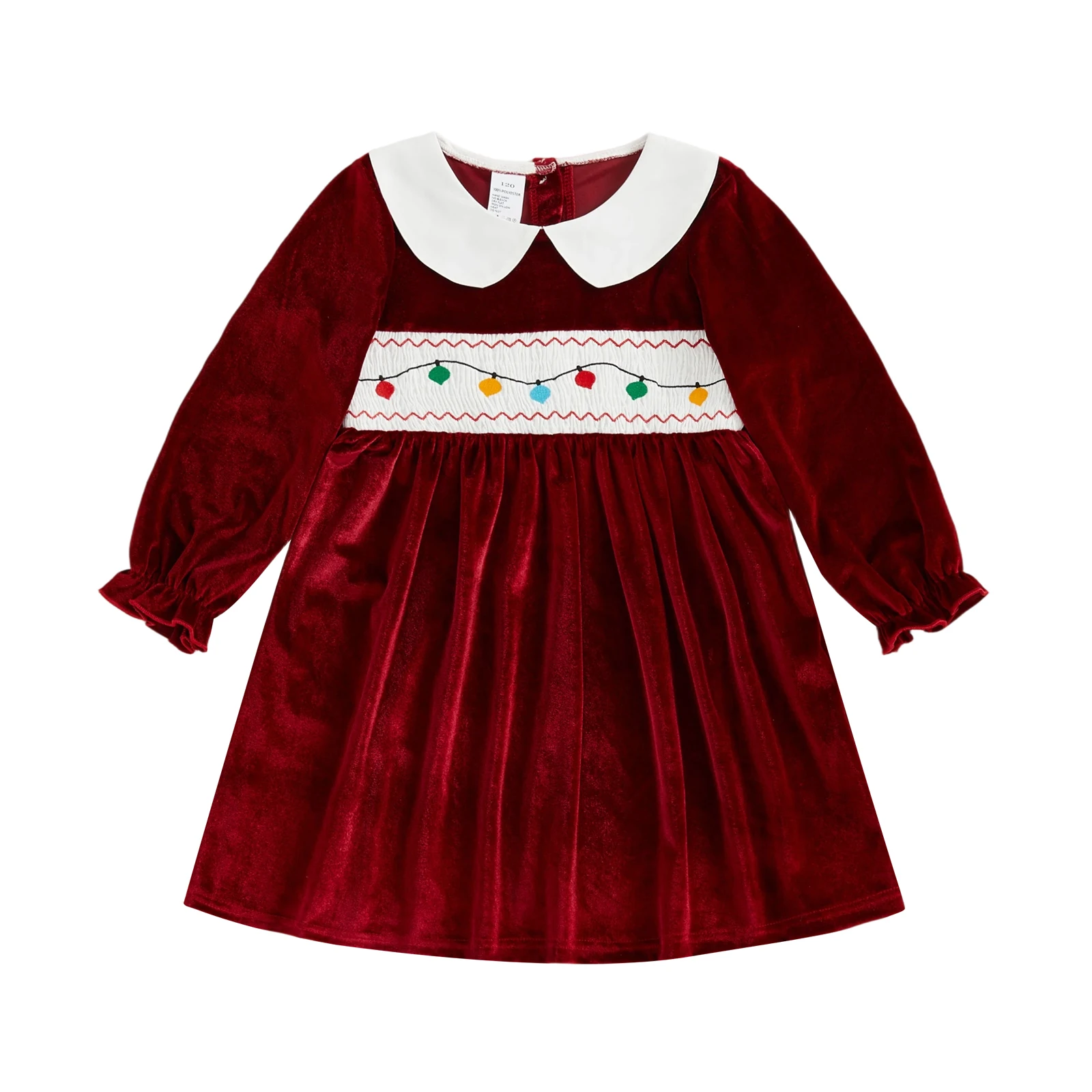 ViSgogo Toddler Girl Christmas A Line Dress Lights String Embroidery Long Sleeves Doll Collar Velvet Dress
ViSgogo Toddler Girl Christmas A Line Dress Lights String Embroidery Long Sleeves Doll Collar Velvet Dress