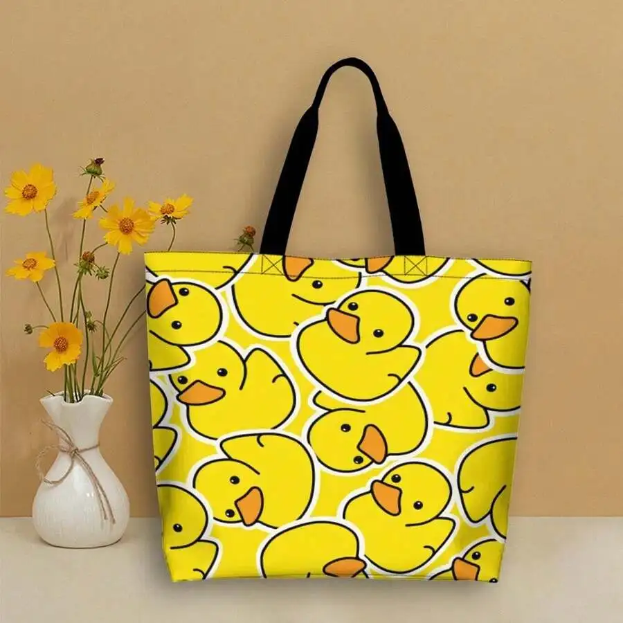 Yellow Cartoon Duck Print Casual Tote Bag For Women Summer Beach Travel Shopping
Yellow Cartoon Duck Print Casual Tote Bag For Women Summer Beach Travel Shopping