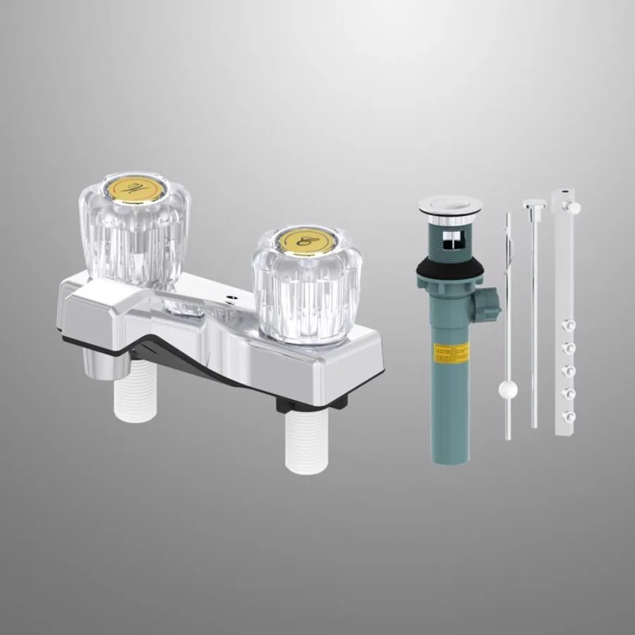 Traditional Two Handle Lavatory Pop-Up Faucet Chrome
Traditional Two Handle Lavatory Pop-Up Faucet Chrome