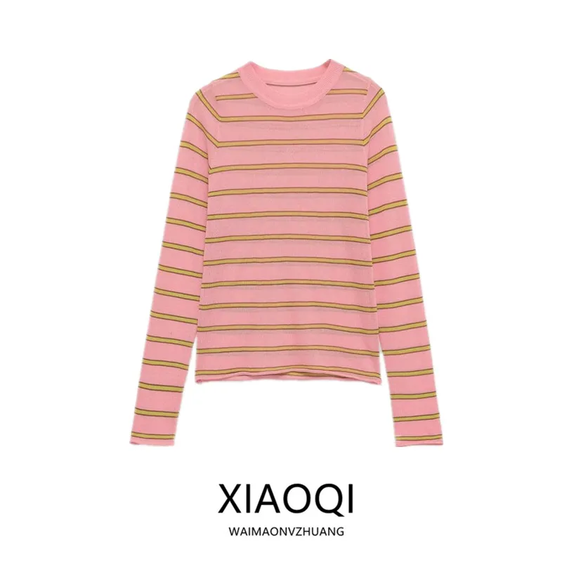 Spring Summer 2026 New Women's Knitted Long Sleeve round Neck Striped Top Versatile Commute Wear Comfortable Loose Fit Style
Spring Summer 2026 New Women's Knitted Long Sleeve round Neck Striped Top Versatile Commute Wear Comfortable Loose Fit Style