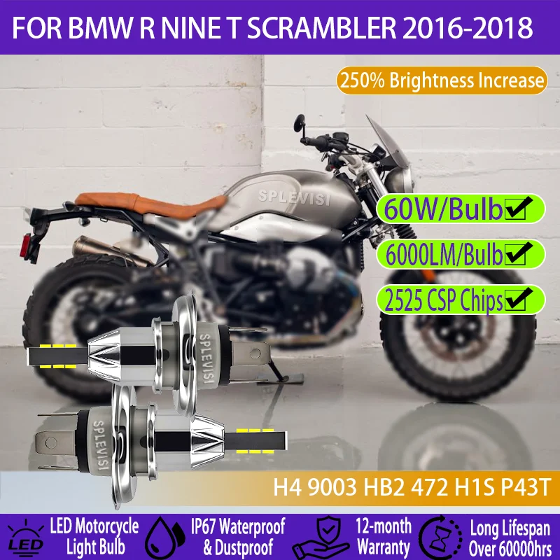 1/2pcs Simple Install H4 LED Motorbike Bulb - Plug and Play For BMW R Nine T Scrambler 2016 2017 2018 250% Brighter Than Halogen
1/2pcs Simple Install H4 LED Motorbike Bulb - Plug and Play For BMW R Nine T Scrambler 2016 2017 2018 250% Brighter Than Halogen