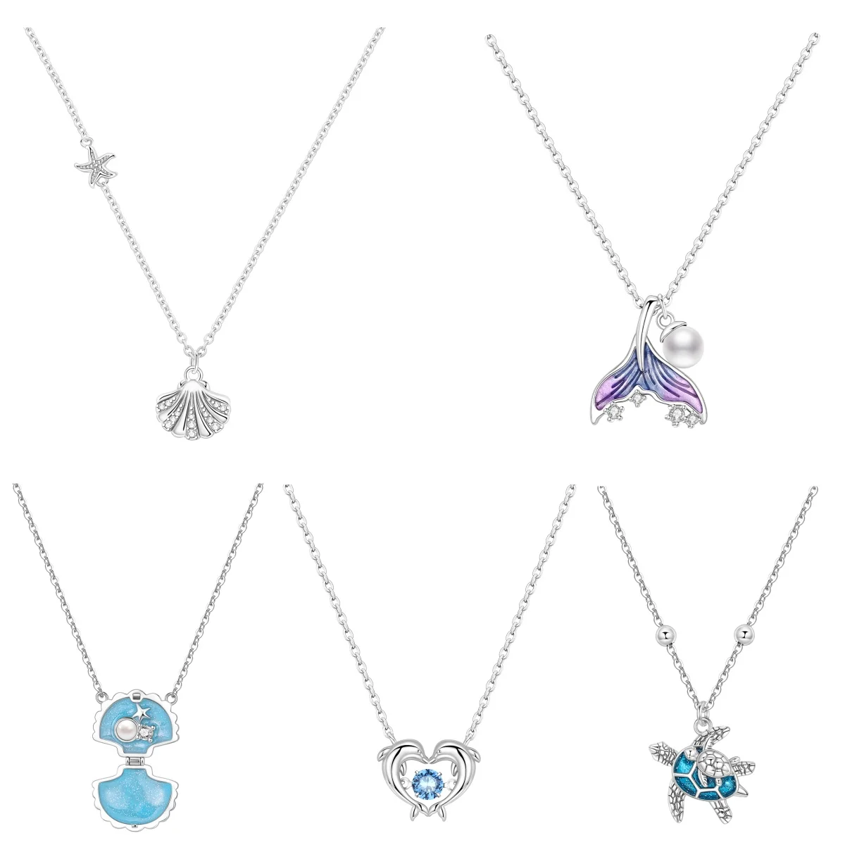 Orstarry S925 Sterling Silver Necklace Marine Life Turtle Dolphin Shell Necklace For Women Birthday Celebration Jewelry Gift
Orstarry S925 Sterling Silver Necklace Marine Life Turtle Dolphin Shell Necklace For Women Birthday Celebration Jewelry Gift