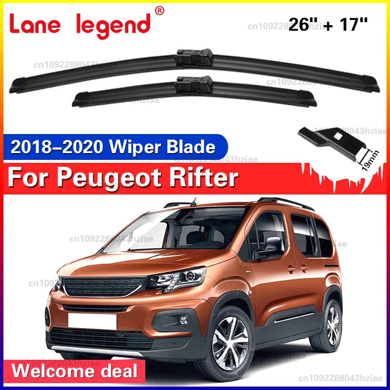 For Peugeot Rifter 2018 2019 2020 Front Windshield Wiper Blades 2pcs Windscreen Window Accessories 26"+17"
For Peugeot Rifter 2018 2019 2020 Front Windshield Wiper Blades 2pcs Windscreen Window Accessories 26"+17"